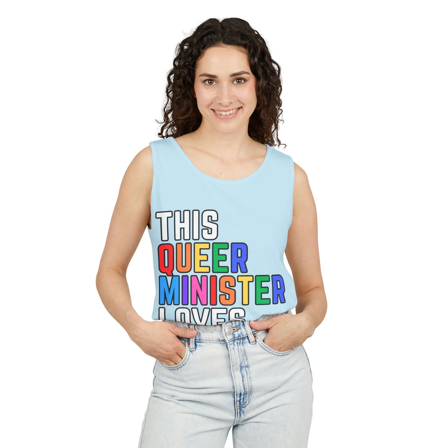 This Queer Minister Loves You Tank Top