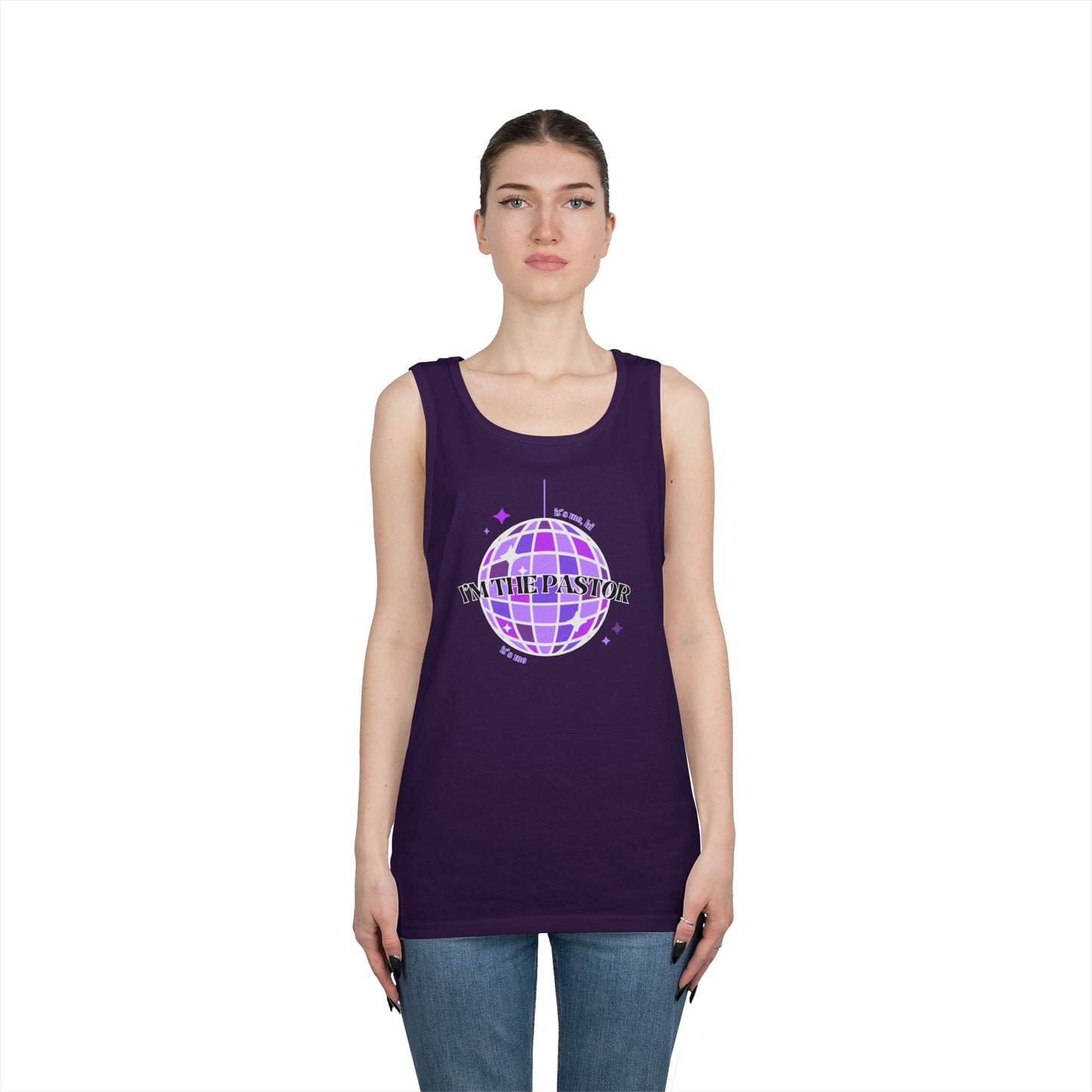It's Me, Hi, I'm the Pastor, It's Me Tank - Unisex Heavy Cotton Tank Top
