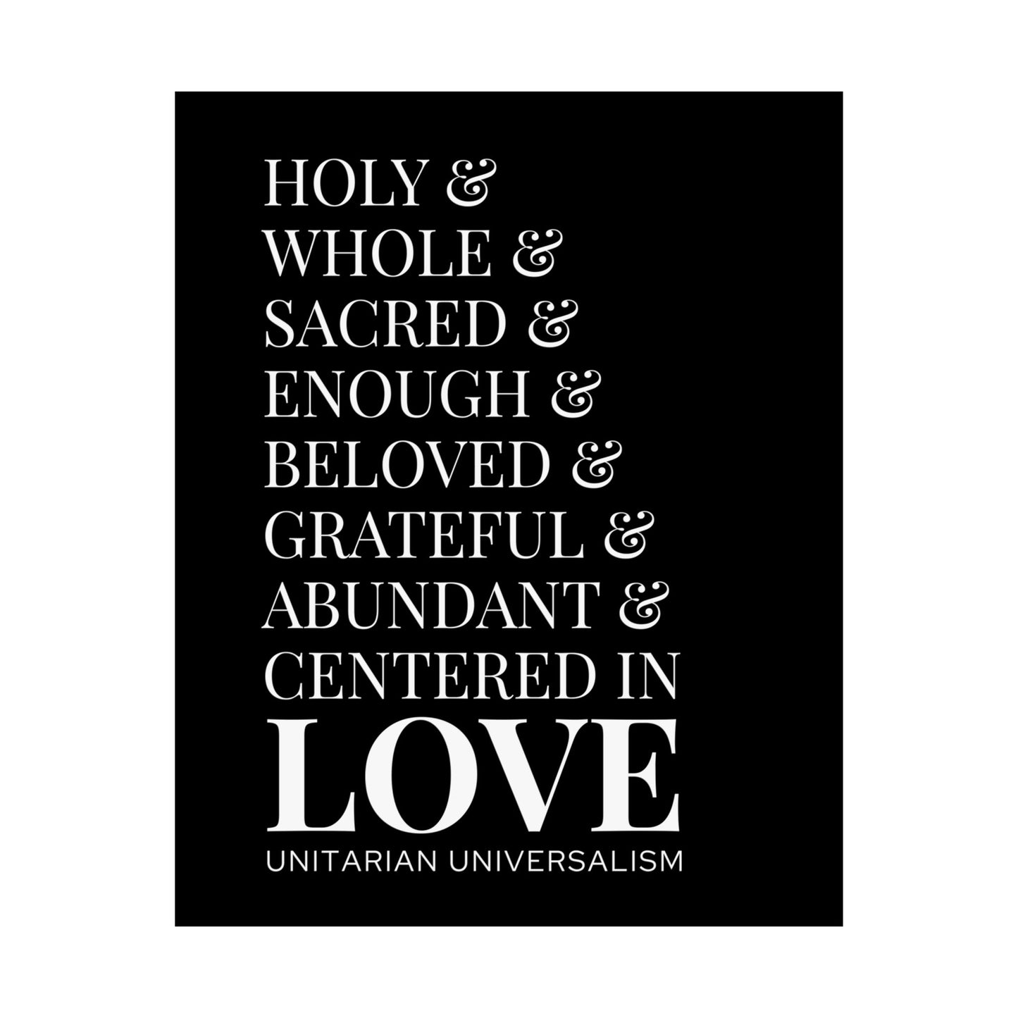 Centered in Love by HP Rivers- 16x20 Poster Print