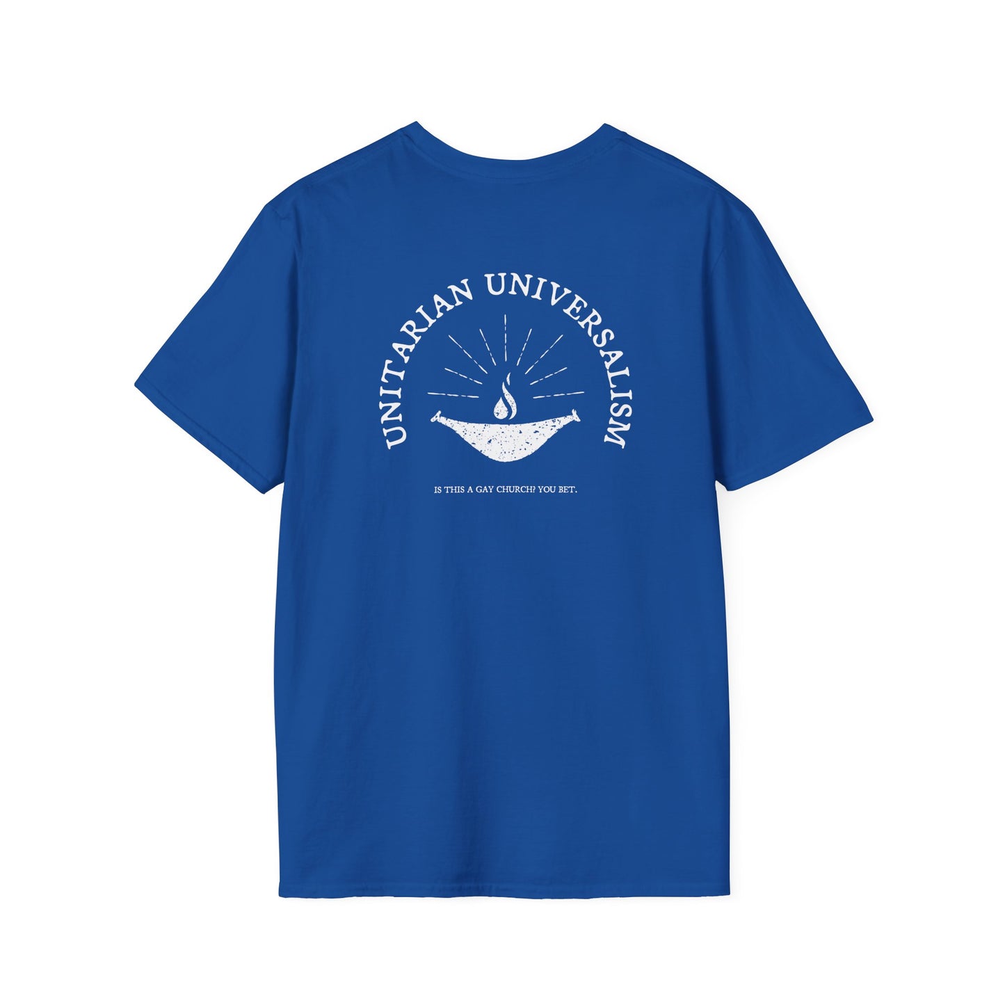 Is This a Gay Church? UUHS T-Shirt (Front & Back)