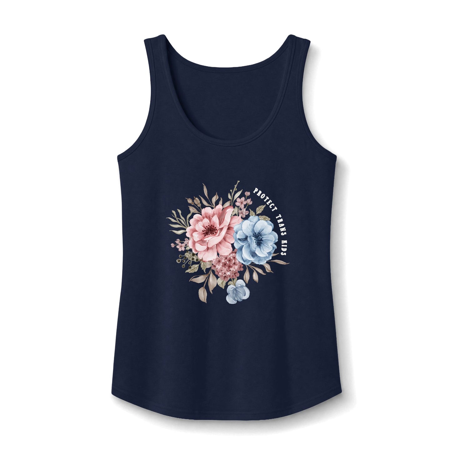 Protect Trans Kids Floral Tank Top