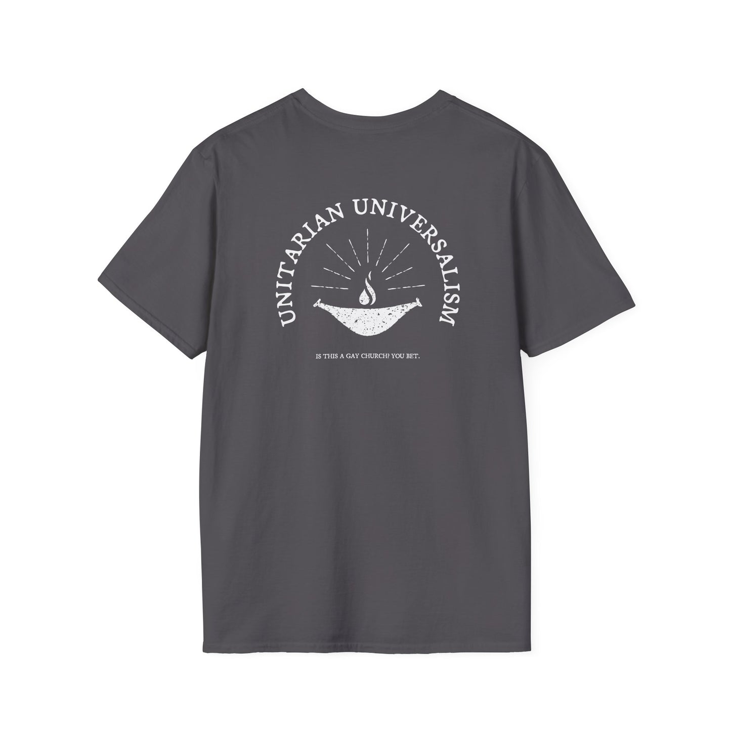Is This a Gay Church? UUHS T-Shirt (Front & Back)
