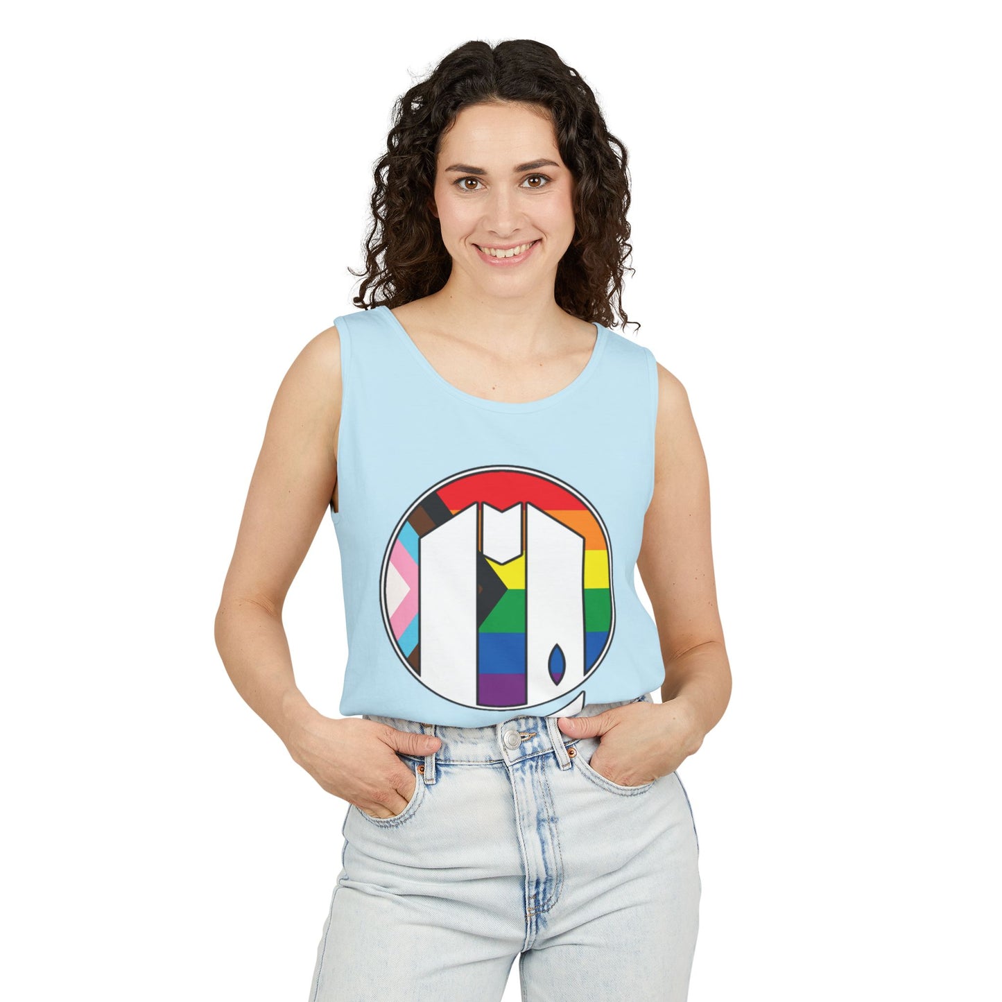 UUMA Rainbow Logo Unisex Garment-Dyed Tank Top