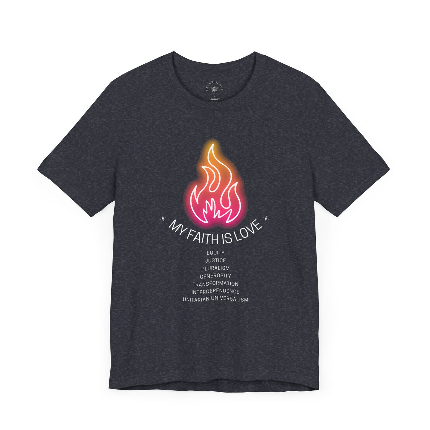 My Faith is Love UU Chalice Unisex Jersey Short Sleeve Tee (Canada's Version)