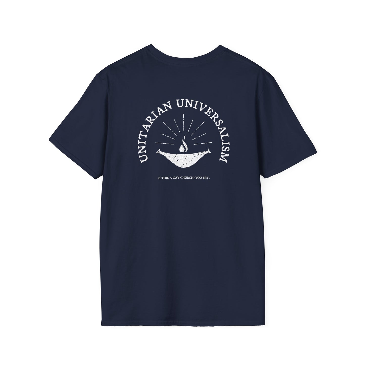 Is This a Gay Church? UUHS T-Shirt (Front & Back)