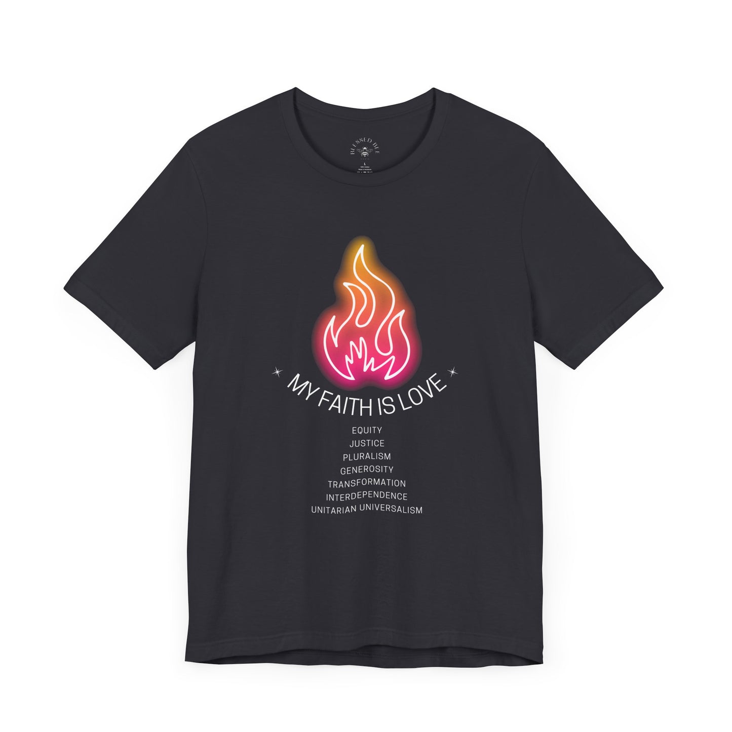 My Faith is Love UU Chalice Unisex Jersey Short Sleeve Tee (Canada's Version)