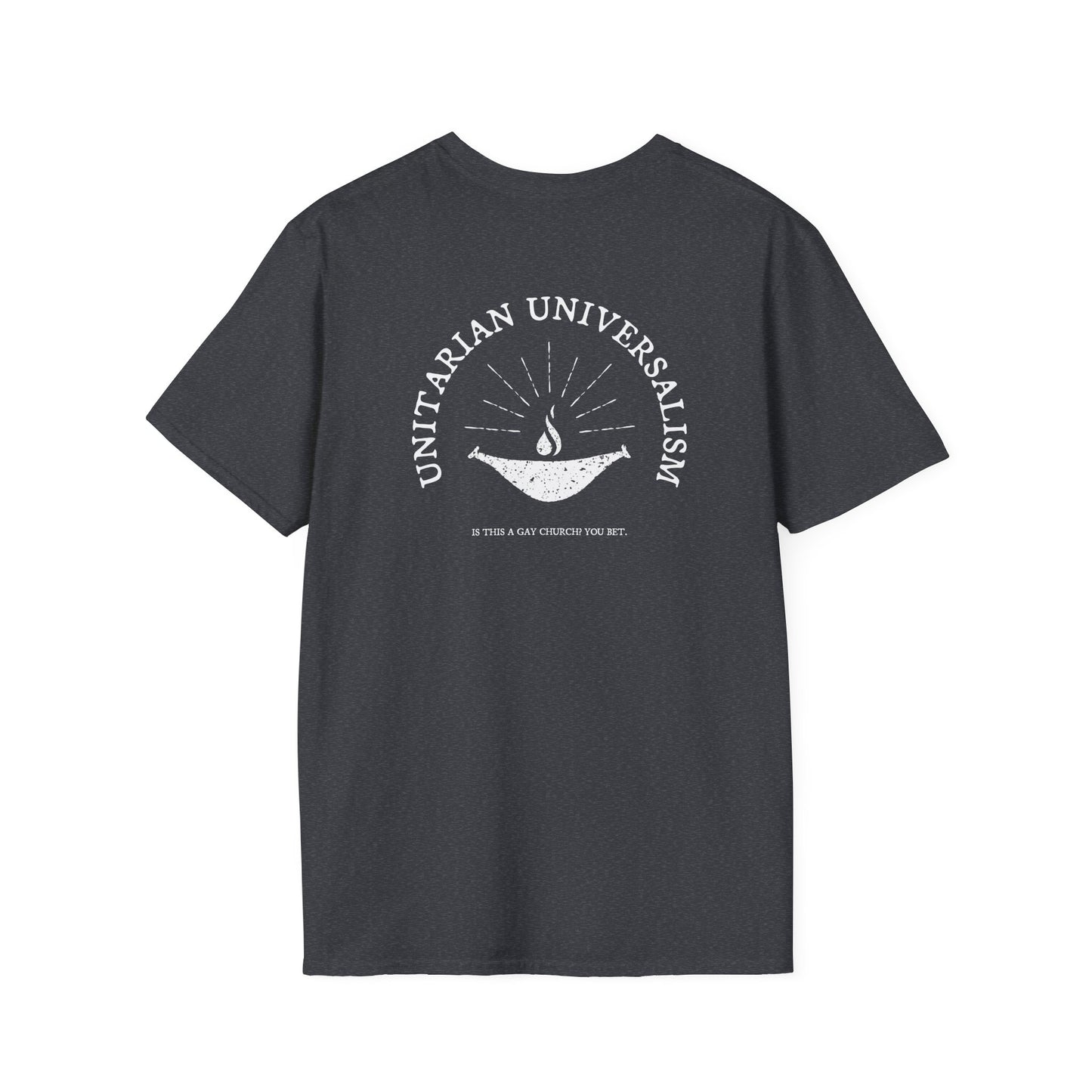 Is This a Gay Church? UUHS T-Shirt (Front & Back)