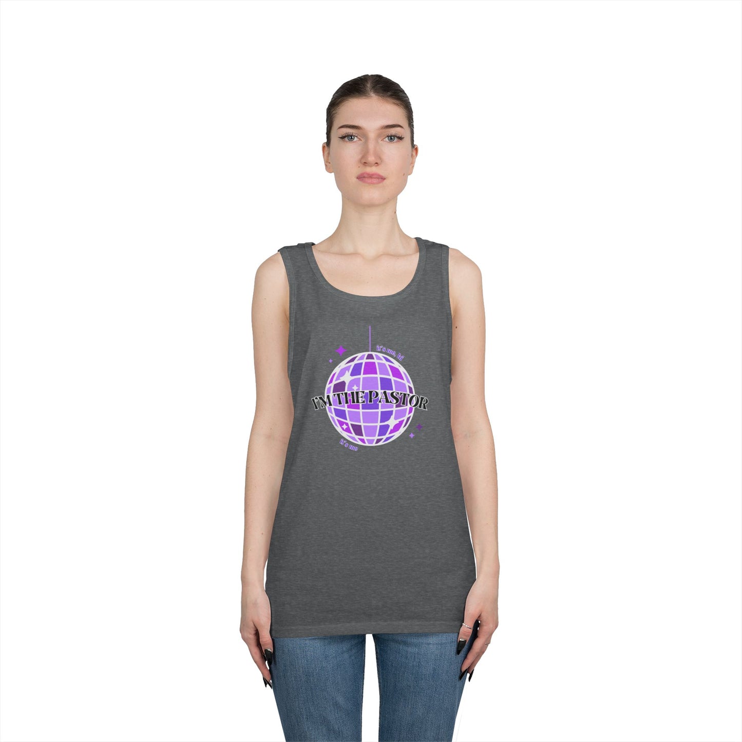 It's Me, Hi, I'm the Pastor, It's Me Tank - Unisex Heavy Cotton Tank Top