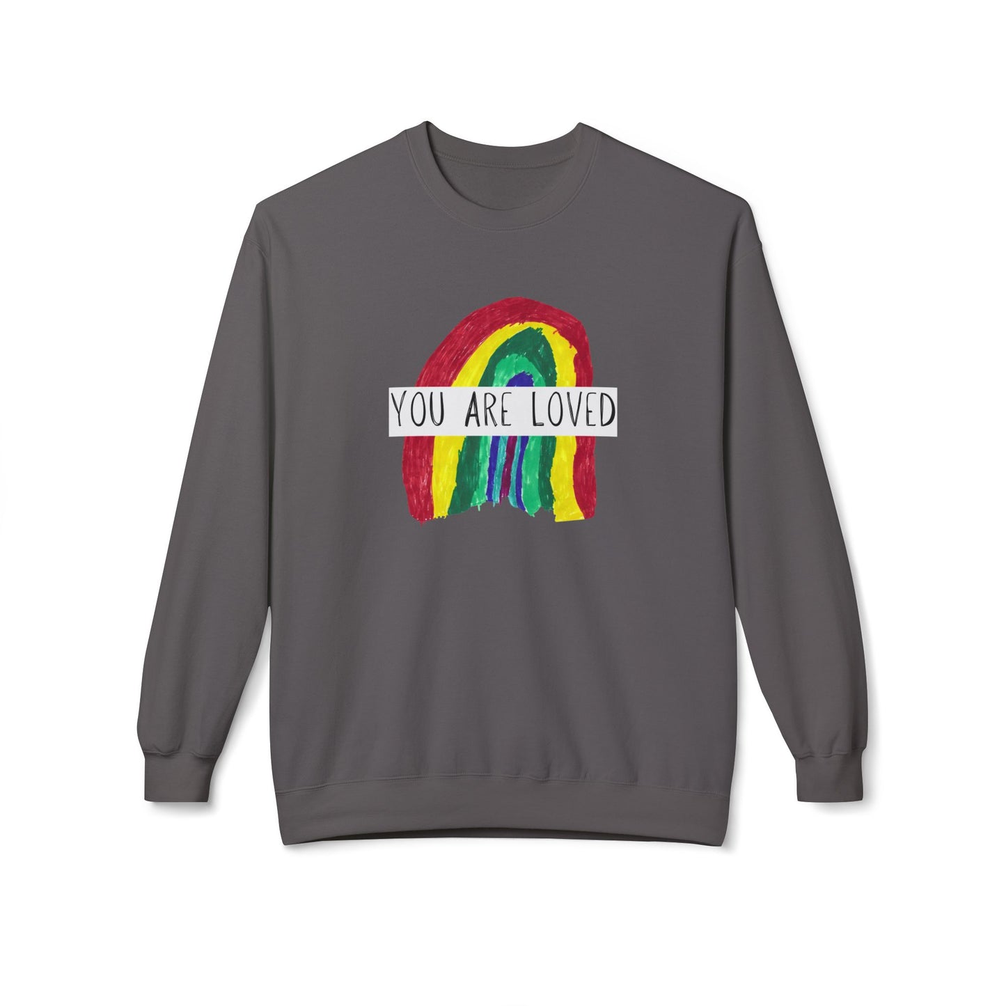 Designed by Henry - You Are Loved Sweatshirt - Adult - Unisex Midweight Softstyle Fleece Crewneck Sweatshirt