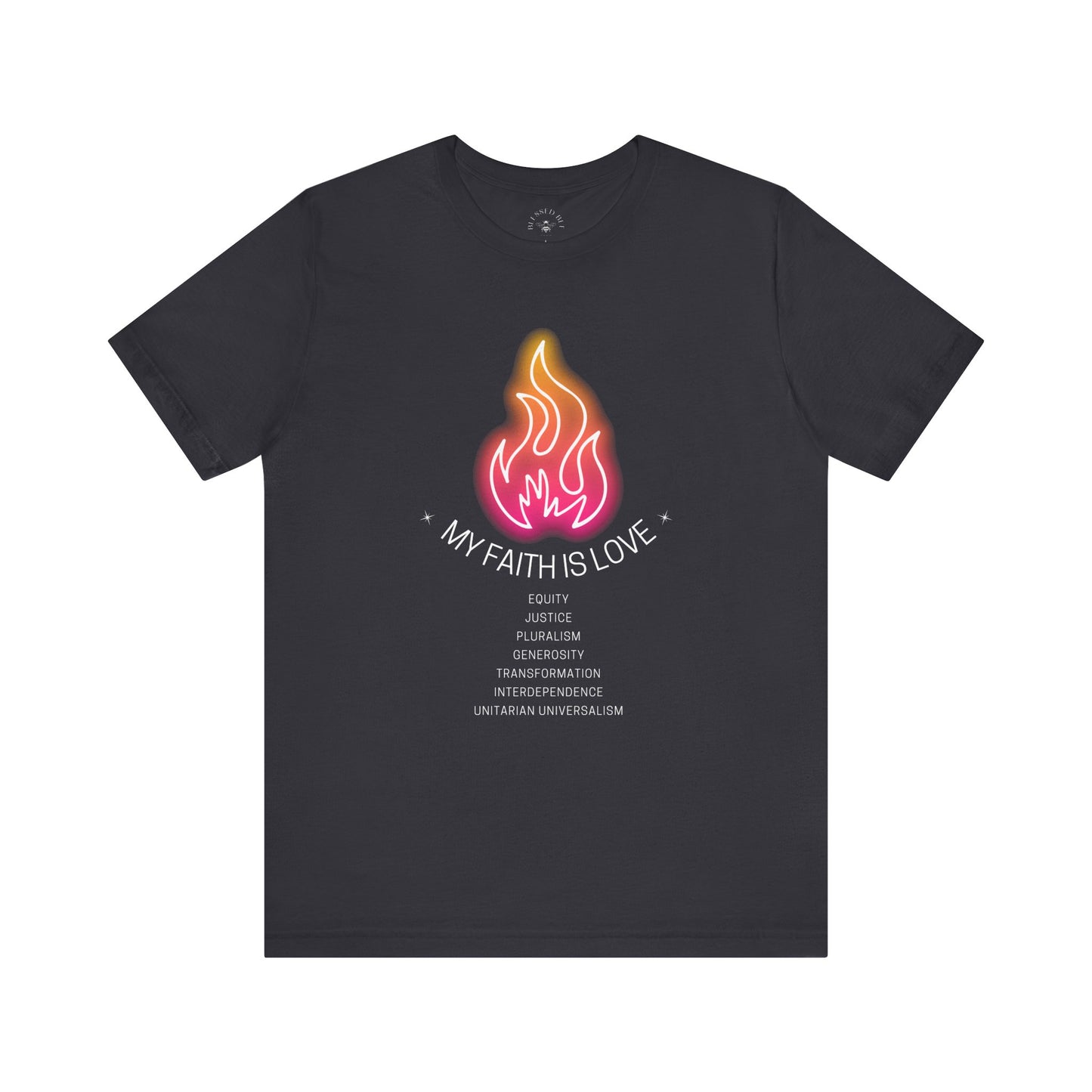 My Faith is Love UU Chalice Unisex Jersey Short Sleeve Tee (Canada's Version)