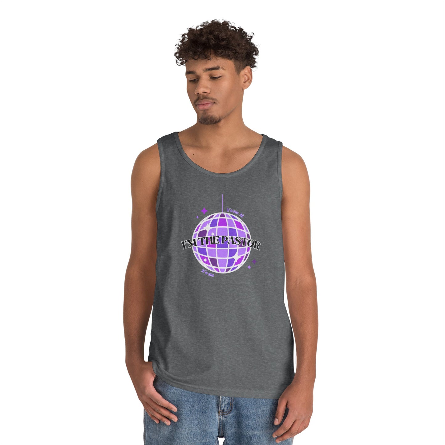 It's Me, Hi, I'm the Pastor, It's Me Tank - Unisex Heavy Cotton Tank Top