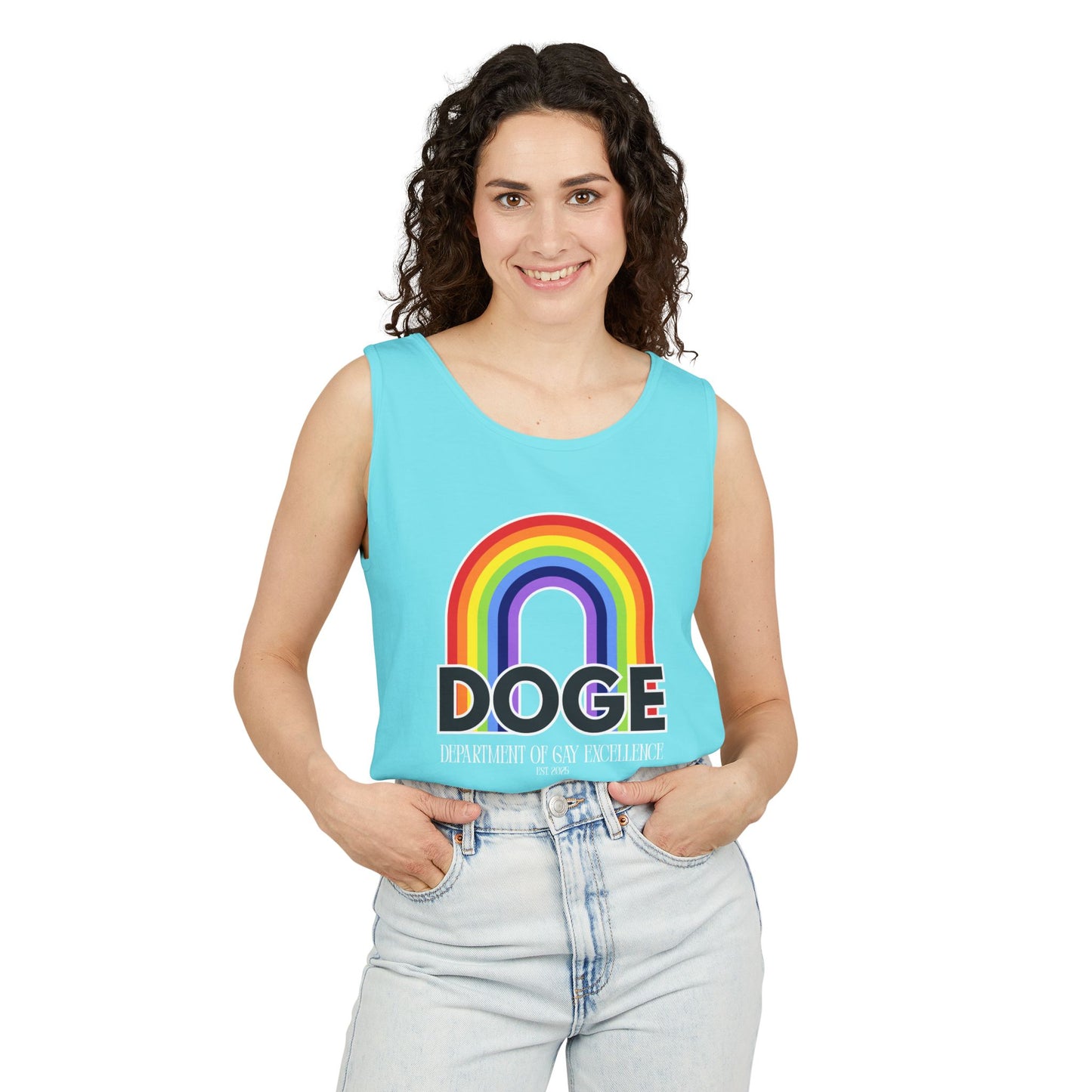 Dept. of Gay Excellence Unisex Garment-Dyed Tank Top