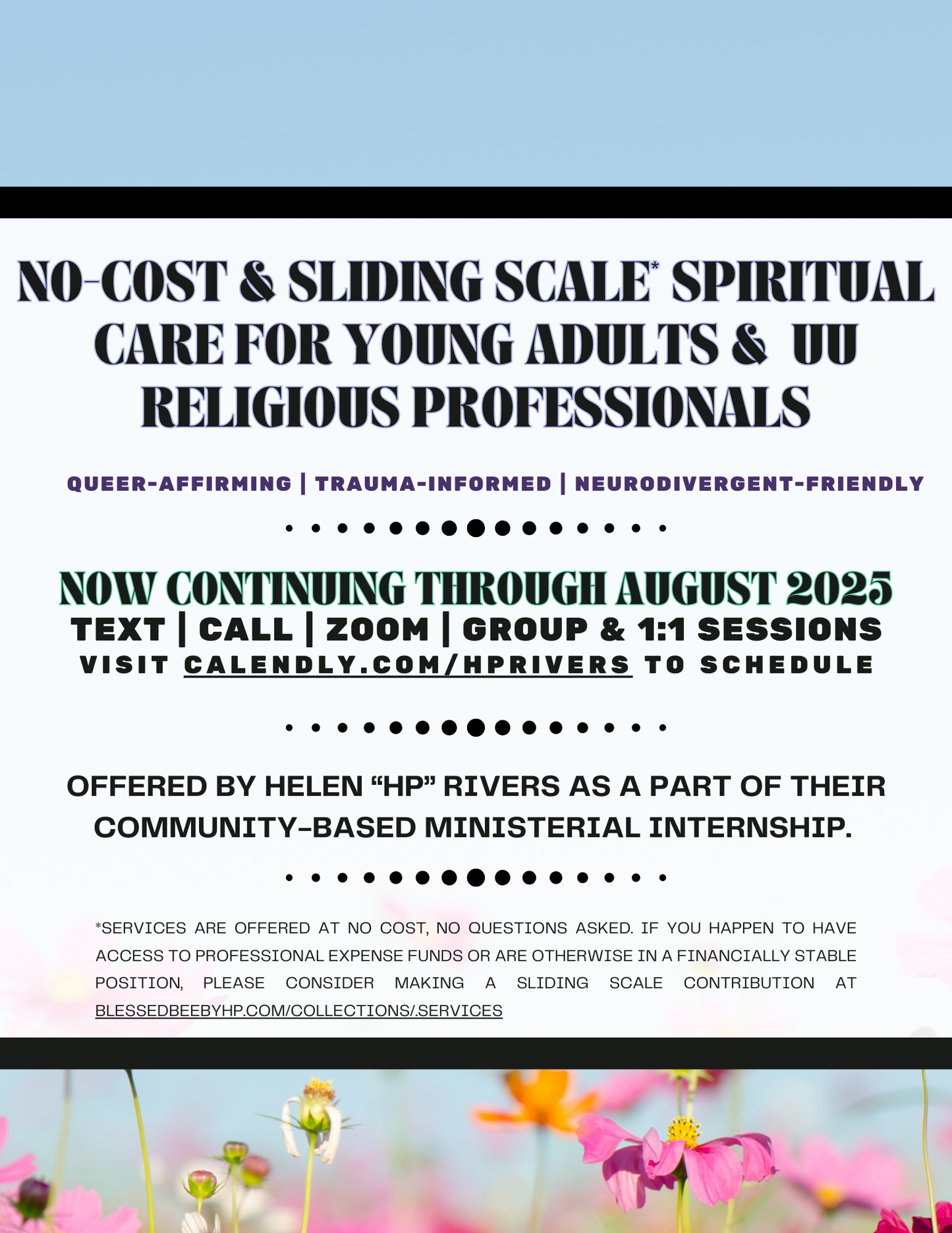 Spiritual Care - Sliding Scale