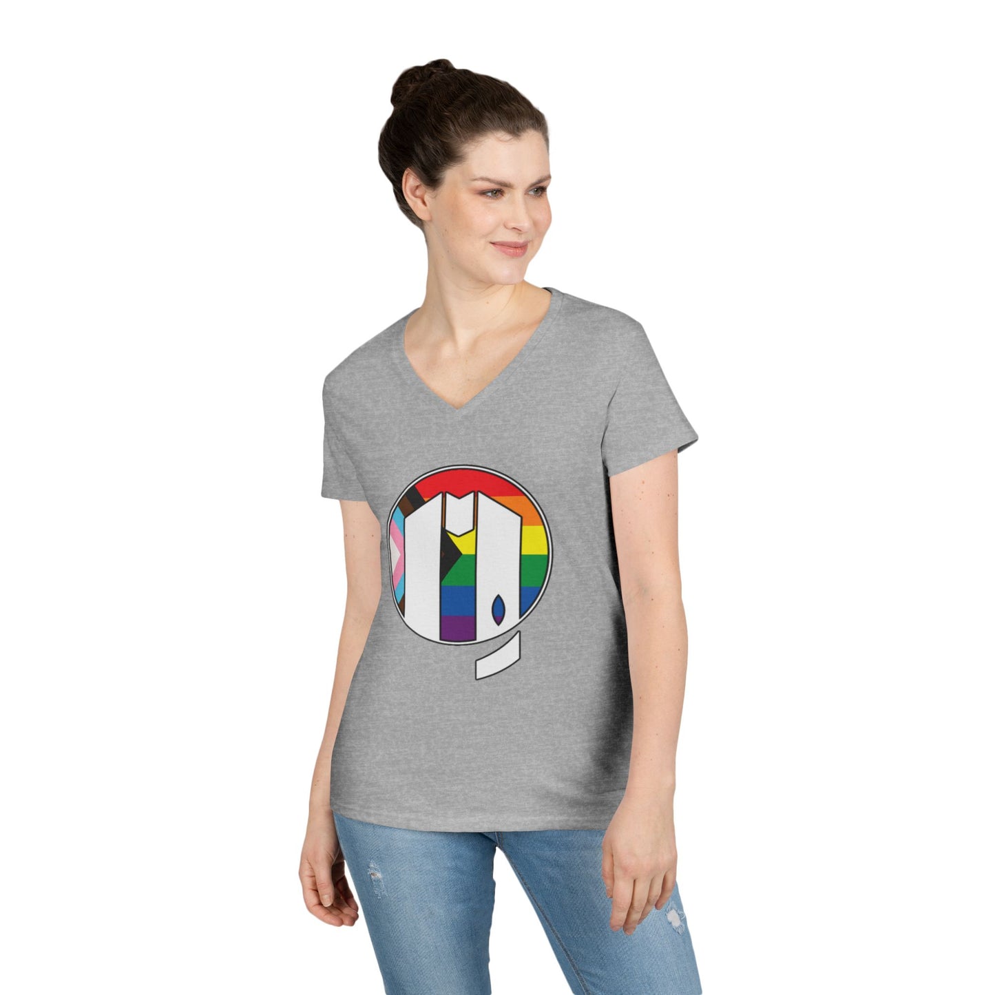 UUMA Rainbow Logo V-Neck