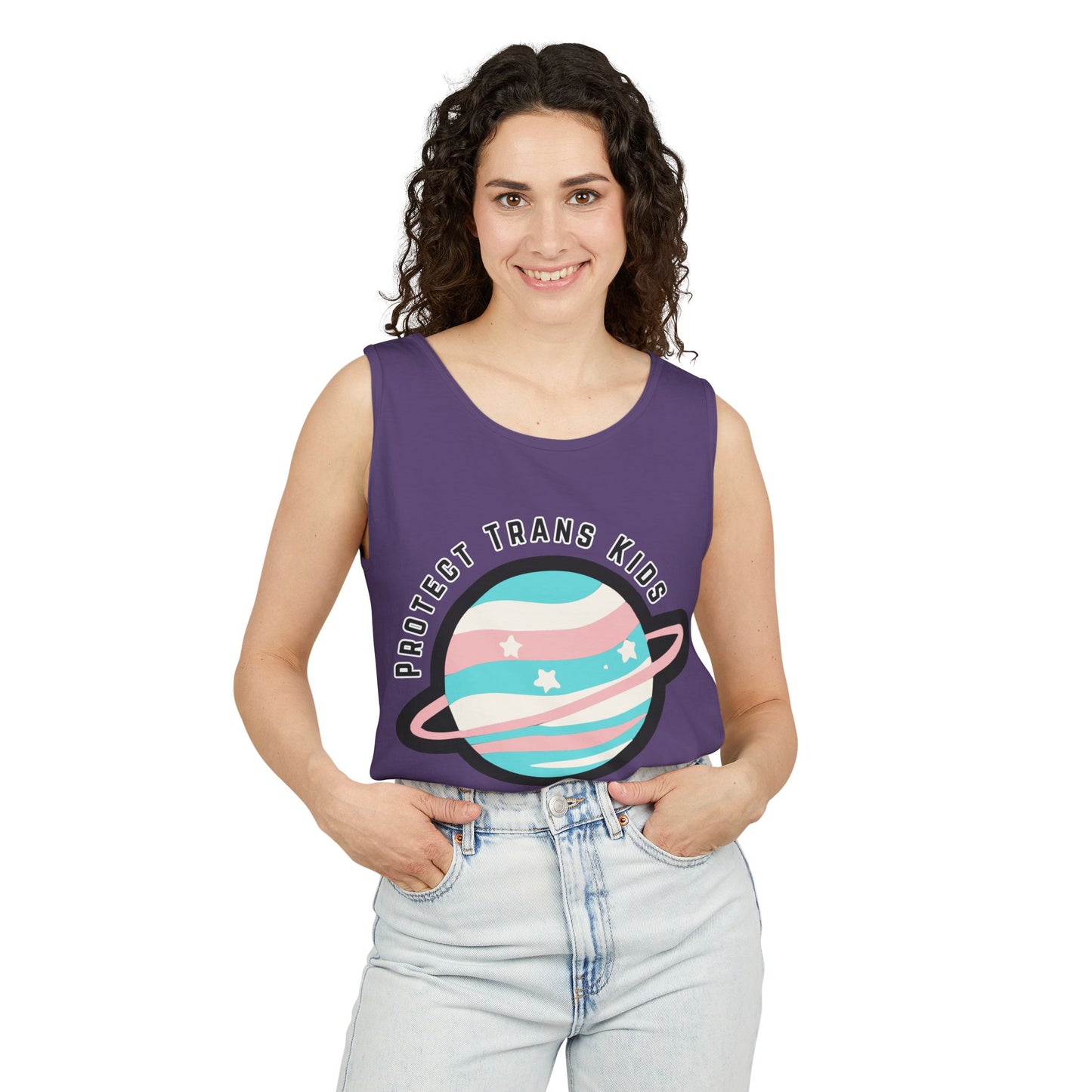 Protect Trans Kids Planet Tank Top