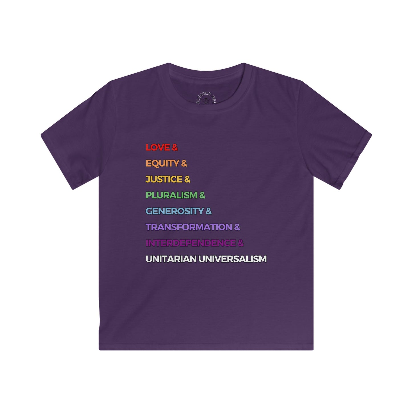 Rainbow UU Values Kids T-Shirt