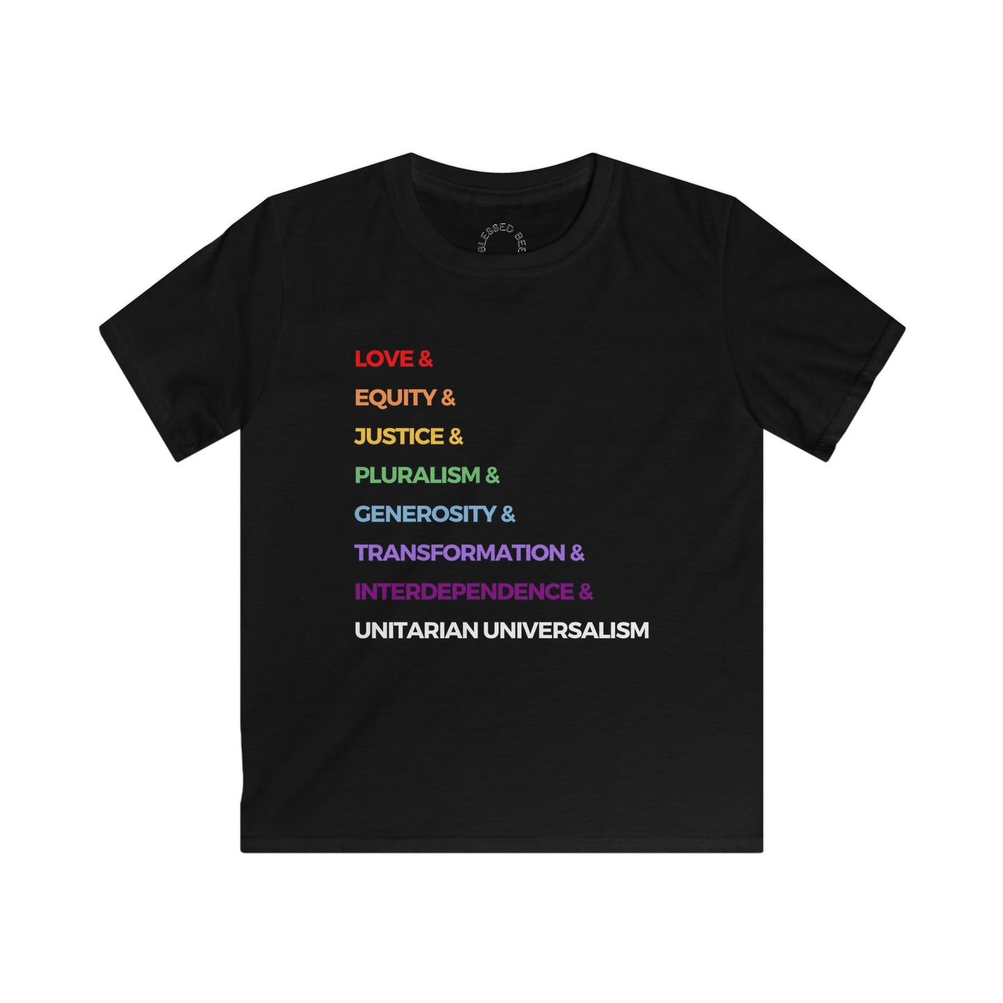 Rainbow UU Values Kids T-Shirt