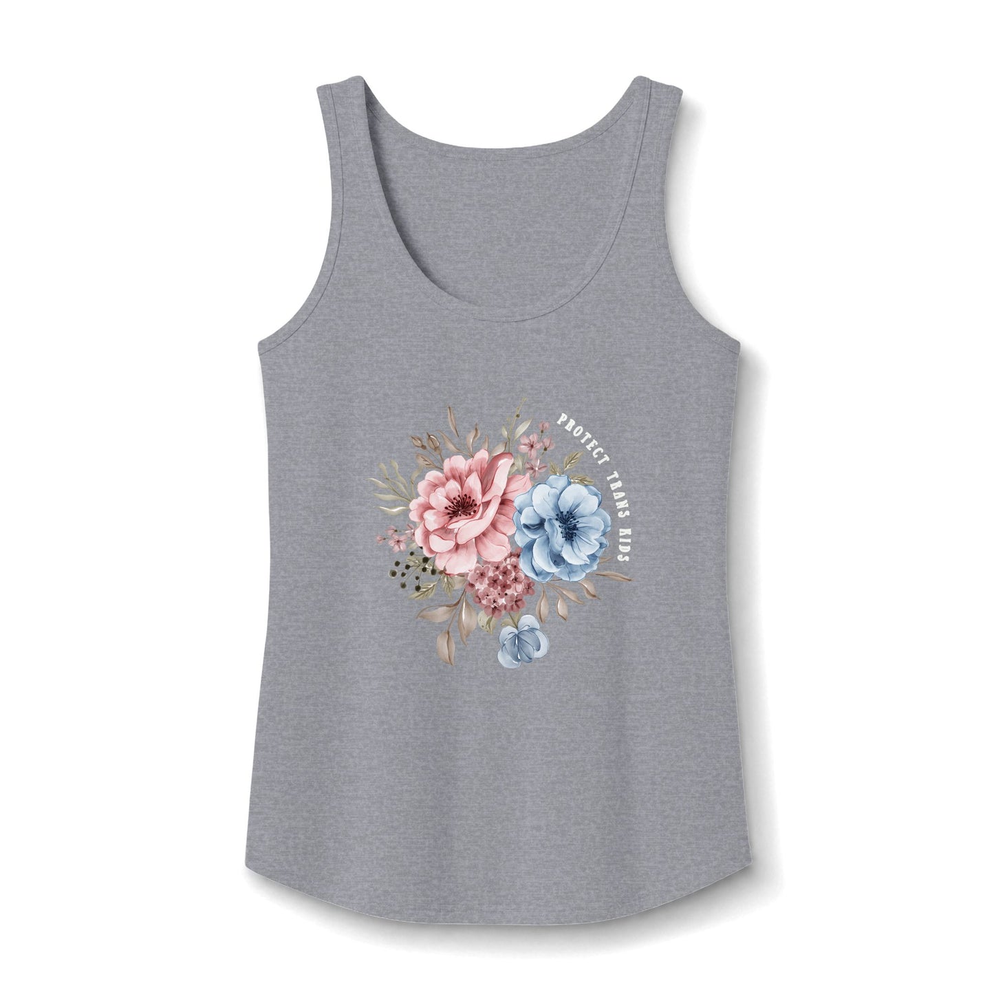 Protect Trans Kids Floral Tank Top