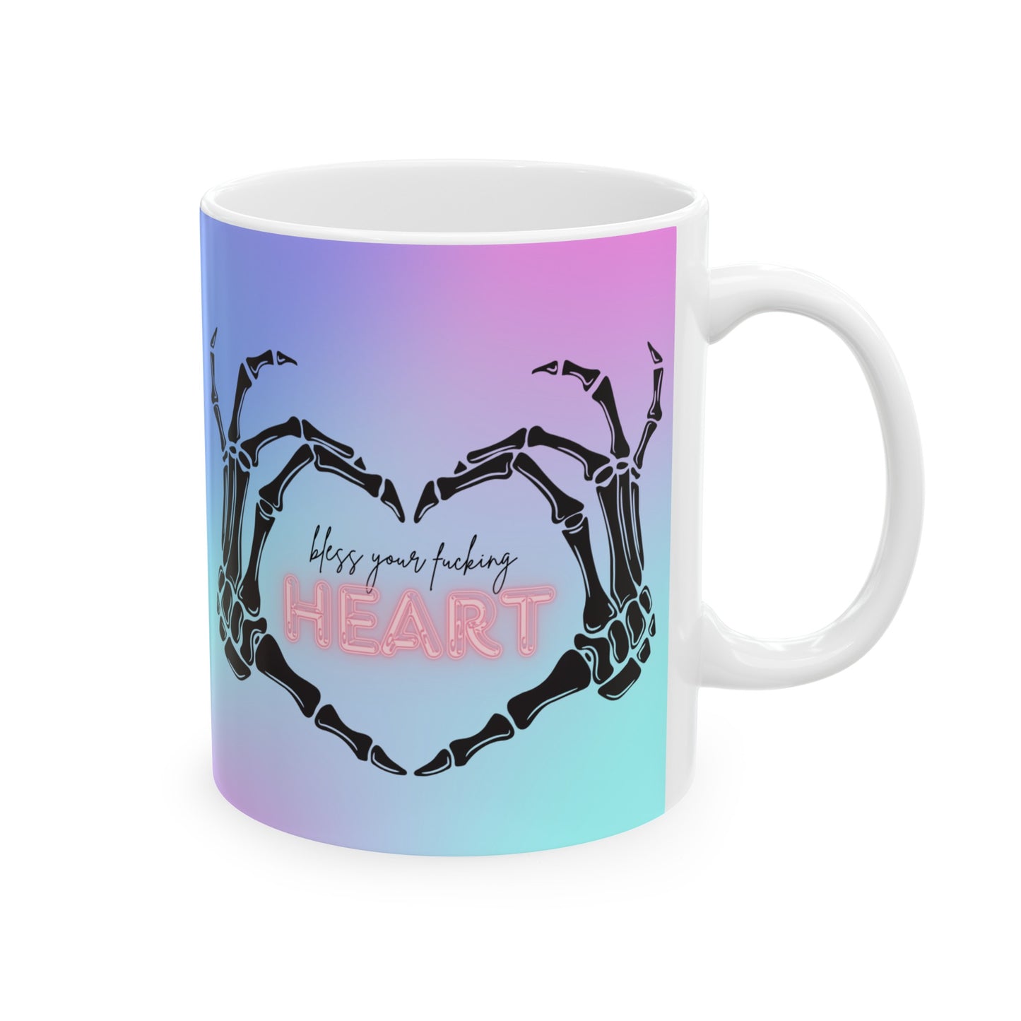 Reversible Mug for Virtual Meetings - Tell Me More / Bless Your Heart (Sweary)