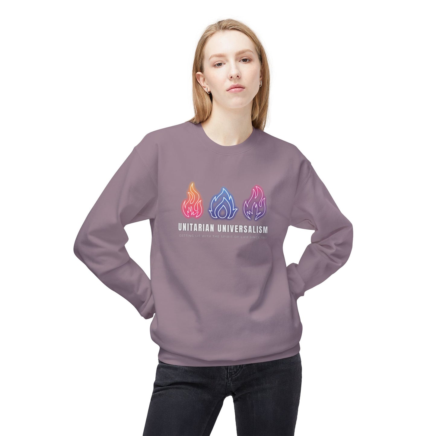 UU - Getting Lit With the Spirit of Life Sweatshirt - Adult - Unisex Midweight Softstyle Fleece Crewneck Sweatshirt