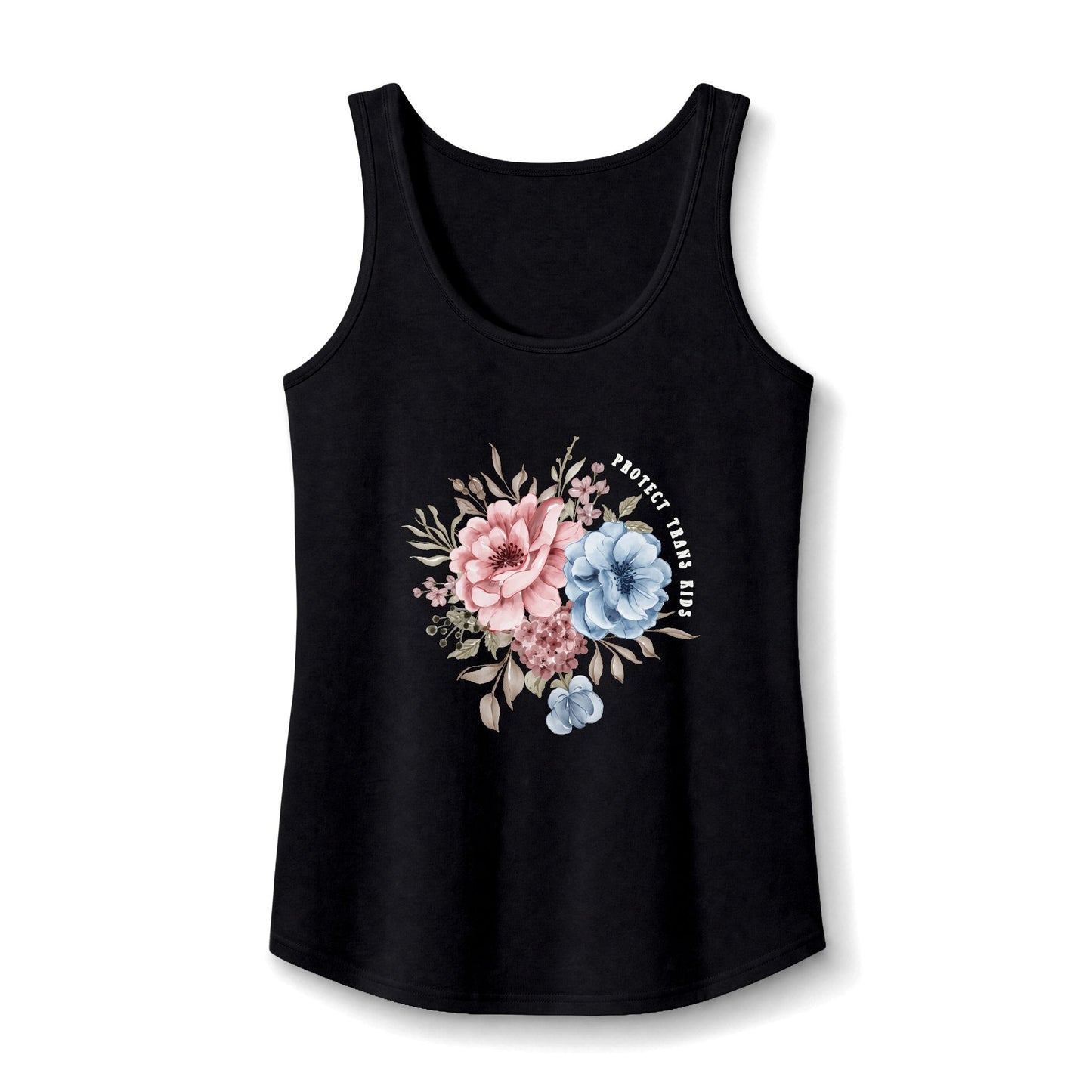 Protect Trans Kids Floral Tank Top