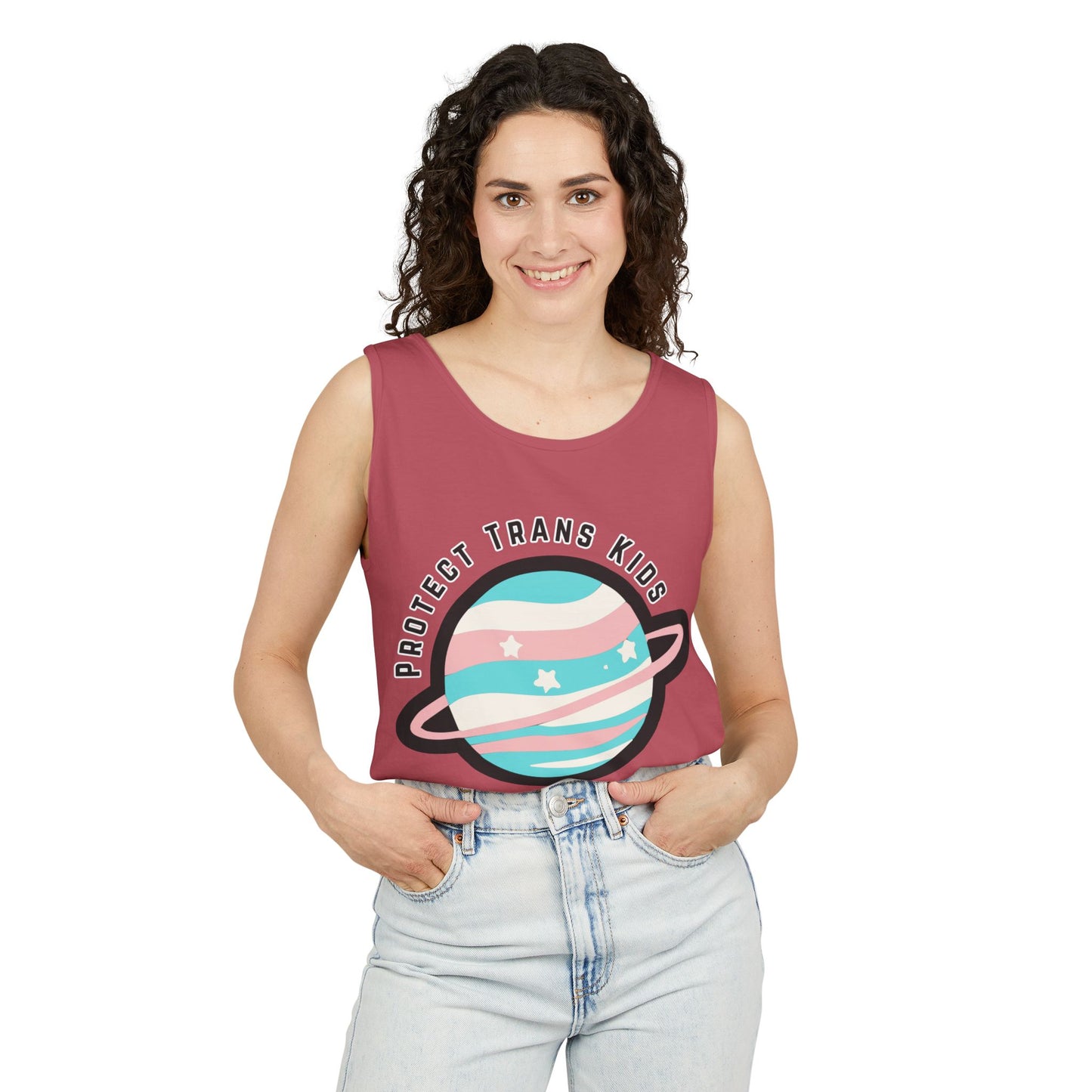 Protect Trans Kids Planet Tank Top