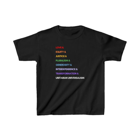 Rainbow UU Values T-Shirt - Kids