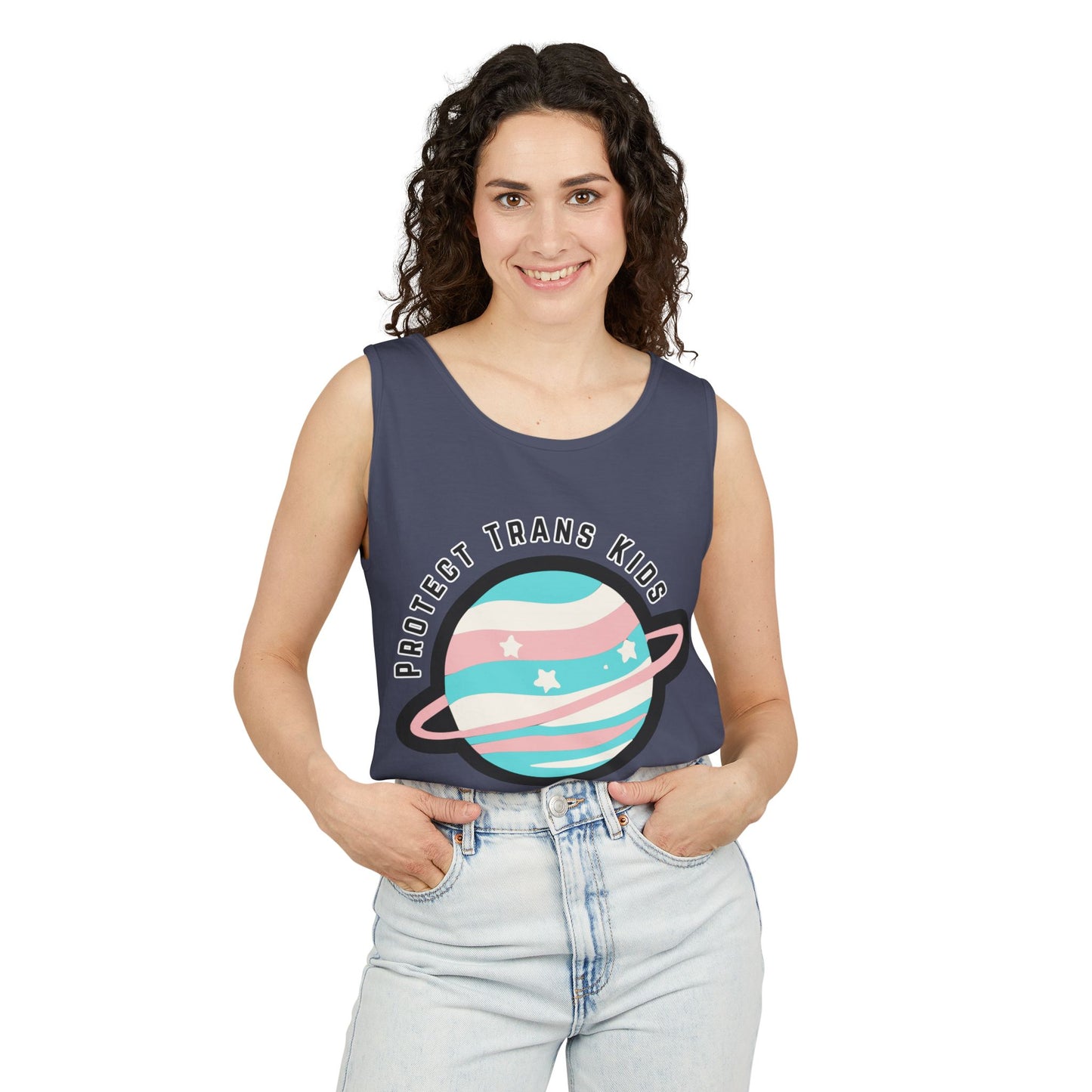 Protect Trans Kids Planet Tank Top