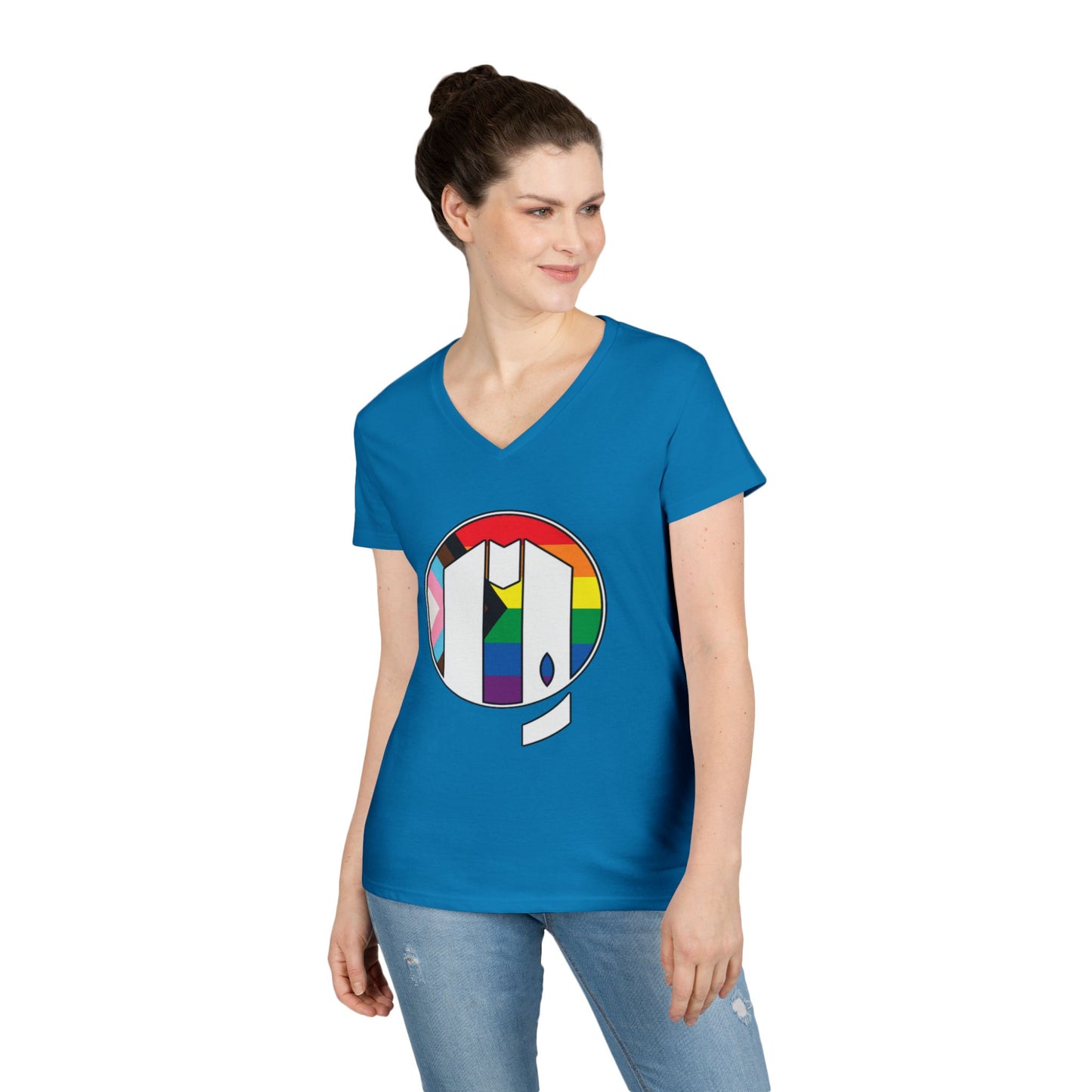 UUMA Rainbow Logo V-Neck