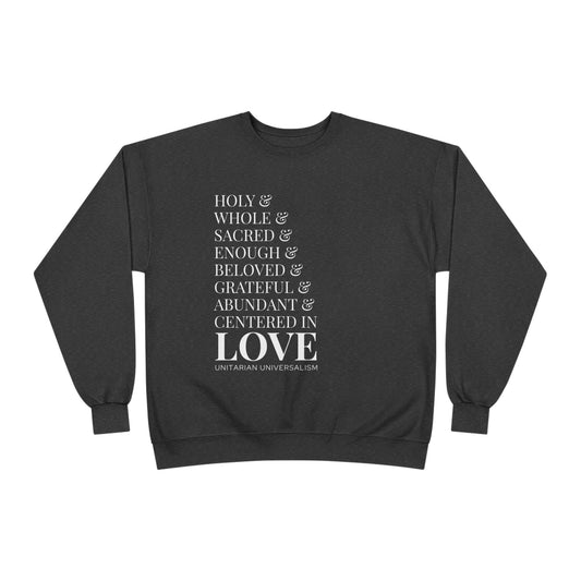Centered in Love Unisex EcoSmart® Crewneck Sweatshirt - Front & Back Design