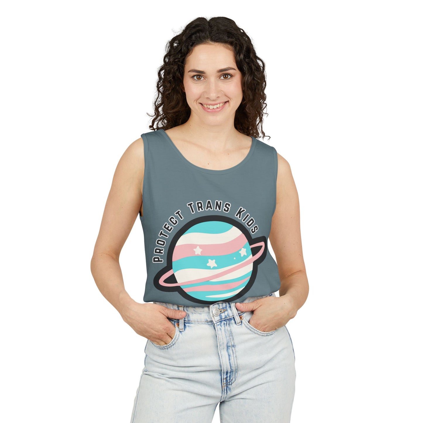 Protect Trans Kids Planet Tank Top