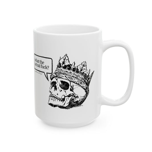 What the Actual F (Pastorally) Reversable Mug for Virtual Meetings (Sweary)