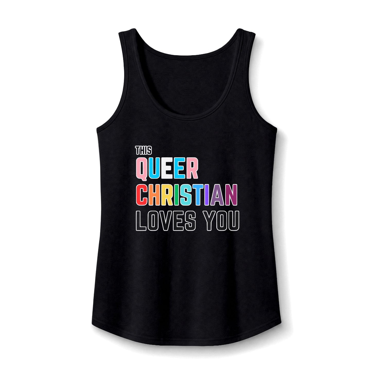 This Queer Christian Loves You Tank Top