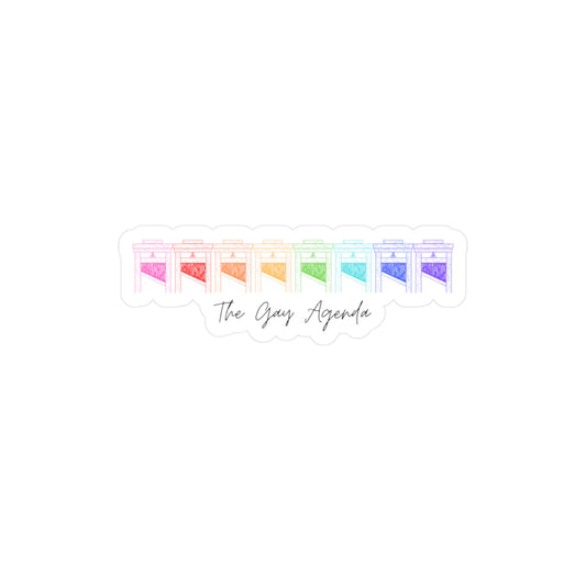 The Gay Agenda Rainbow Sticker