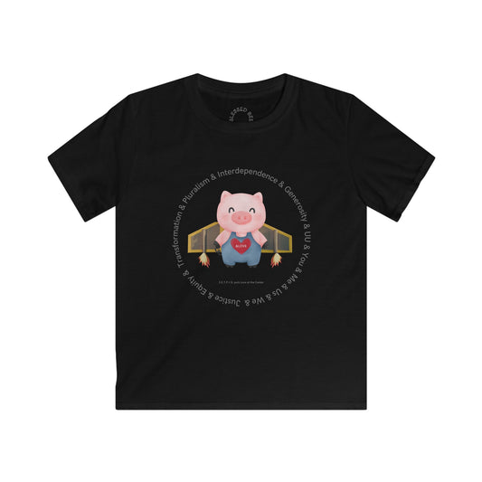 JETPIG with Text Kids Softstyle Tee