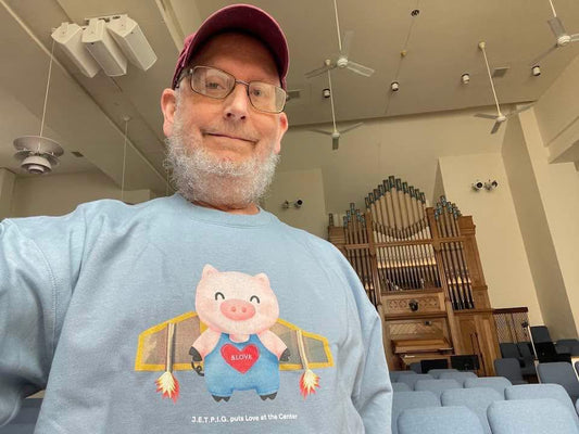 UU JETPIG Unitarian Universalist Sweatshirt - Adult - Unisex Midweight Softstyle Fleece Crewneck Sweatshirt