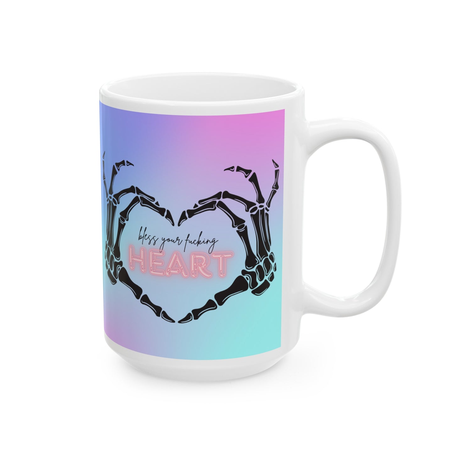 Reversible Mug for Virtual Meetings - Tell Me More / Bless Your Heart (Sweary)