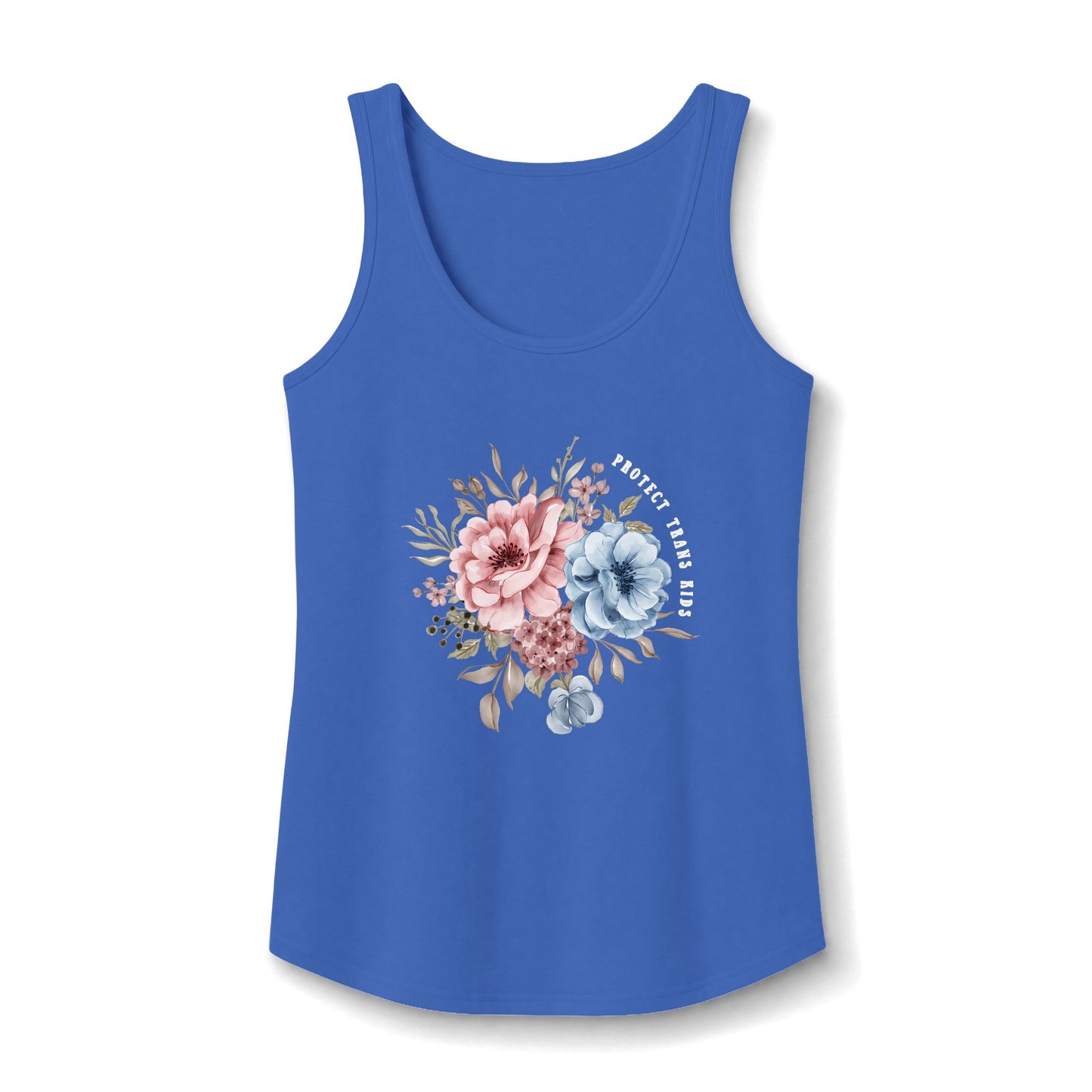 Protect Trans Kids Floral Tank Top