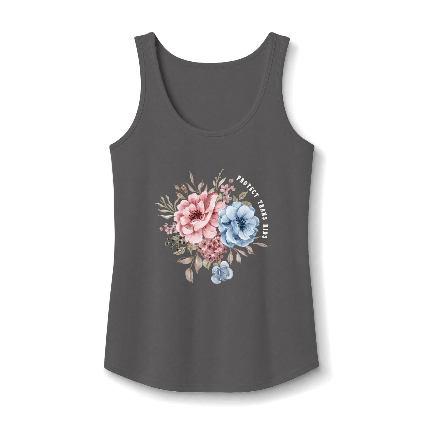 Protect Trans Kids Floral Tank Top