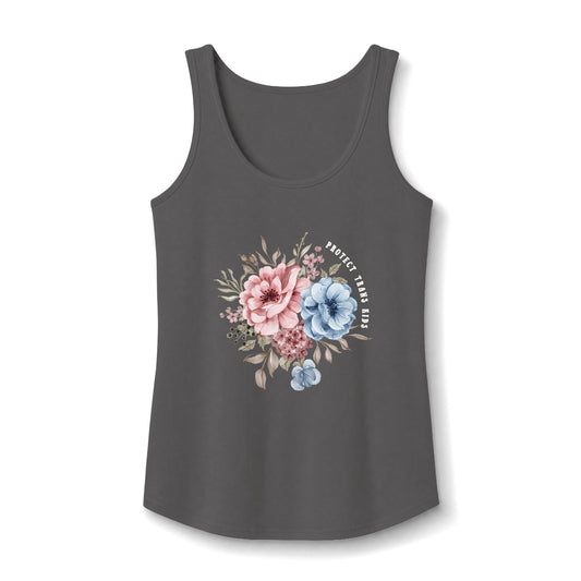 Protect Trans Kids Floral Tank Top