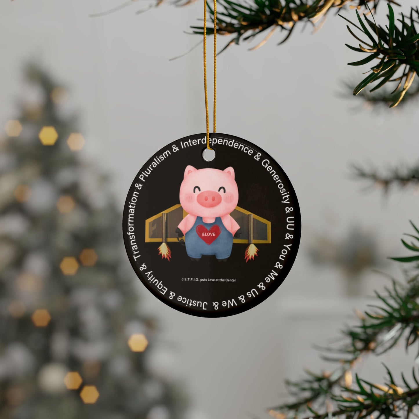 UU JETPIG Ornament by Blessed Bee
