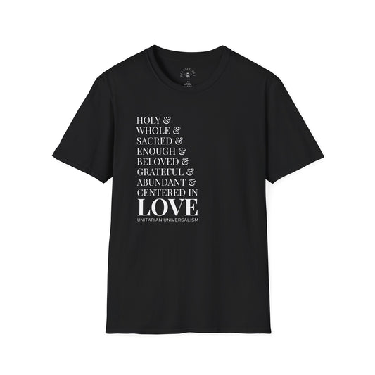 Centered in Love Unitarian Universalist T-Shirt