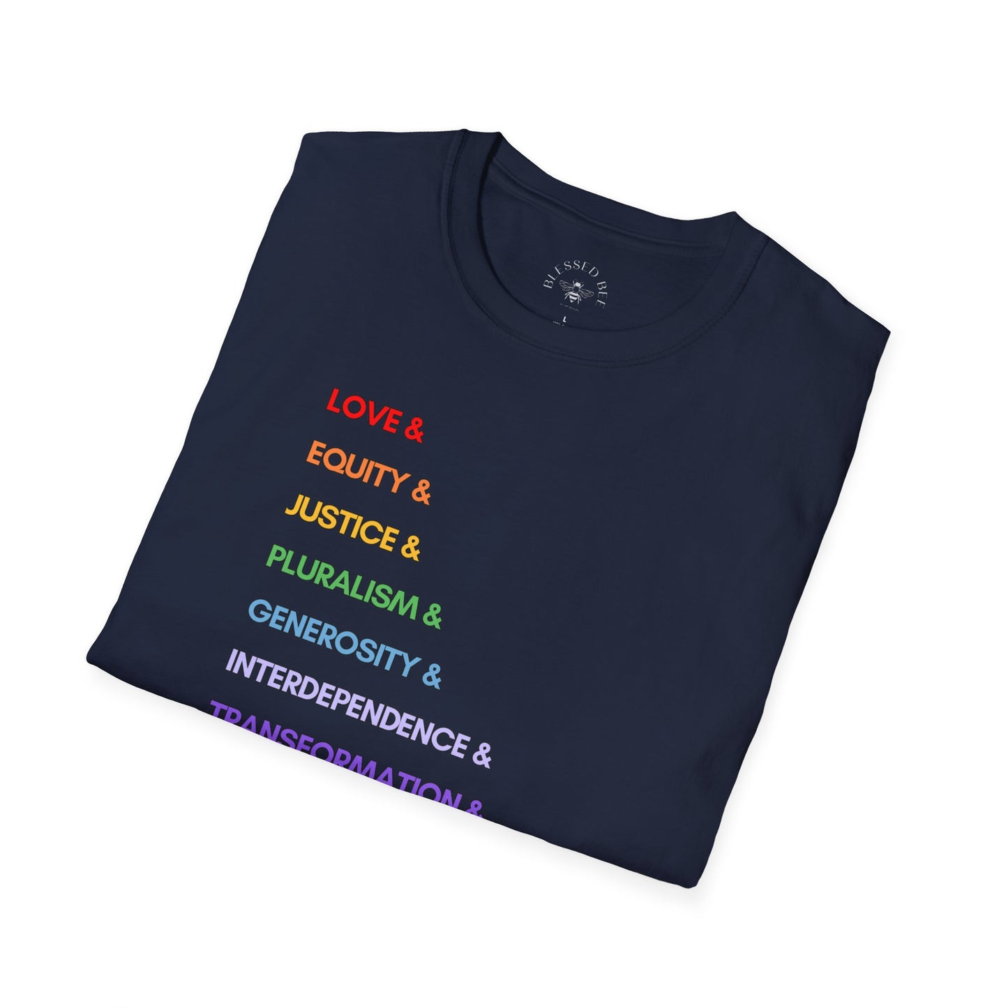 RAINBOW LOVE & UU Values T-Shirt - Adult