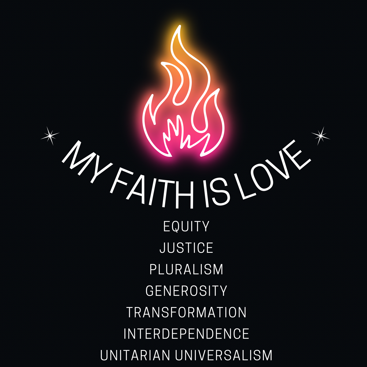 My Faith is Love Keychains