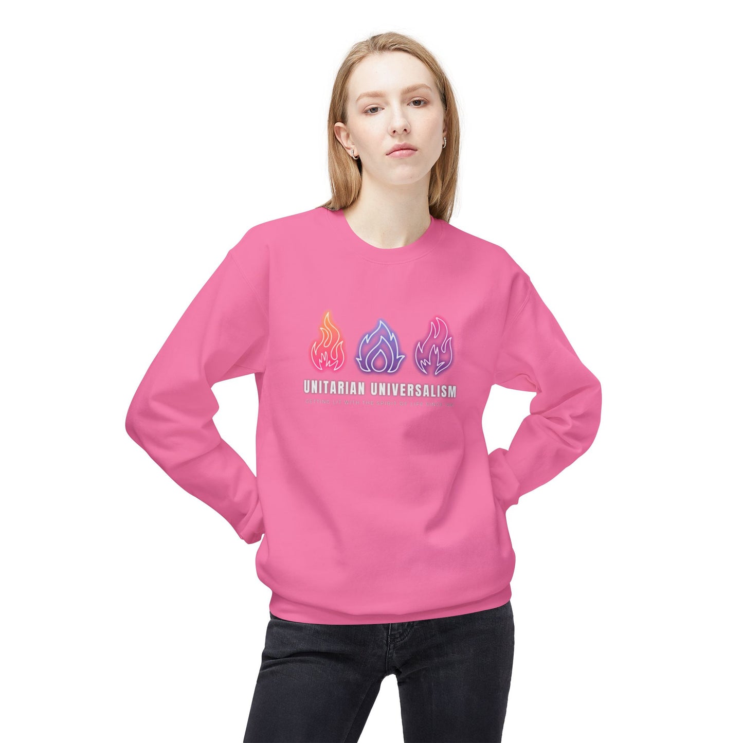 UU - Getting Lit With the Spirit of Life Sweatshirt - Adult - Unisex Midweight Softstyle Fleece Crewneck Sweatshirt